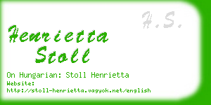 henrietta stoll business card